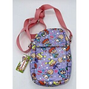 Buckle Down Mini Rugrats Crossbody Bag/ Purse Pink/Purple 8”x5.5” New